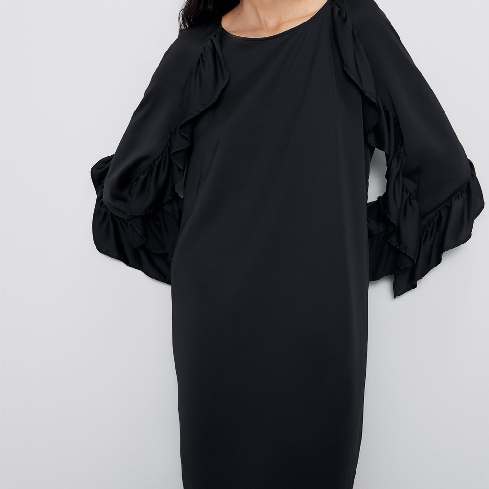 ZARA black mini dress. New with tags never worn. - Picture 2 of 4